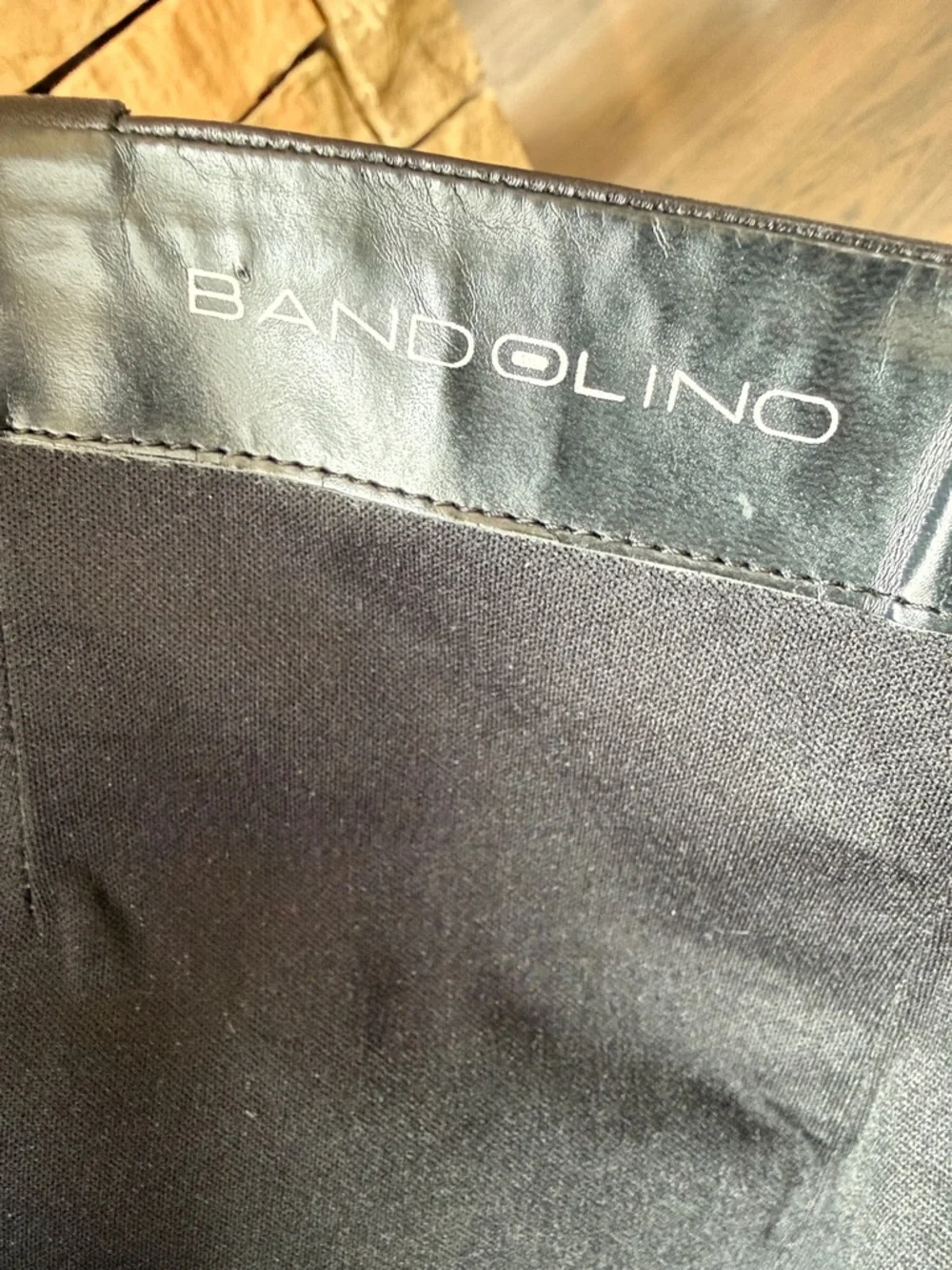 Bandolino Jordana Black Leather Tall Boots with Decorative Stitching